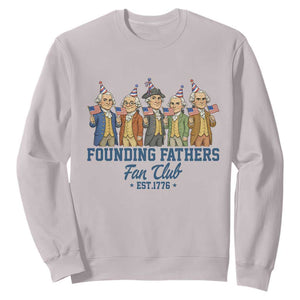 Funny Founding Fathers Fan Club Sweatshirt American History Lovers TS12 Ice Gray Print Your Wear