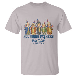 Funny Founding Fathers Fan Club T Shirt American History Lovers TS12 Ice Gray Print Your Wear