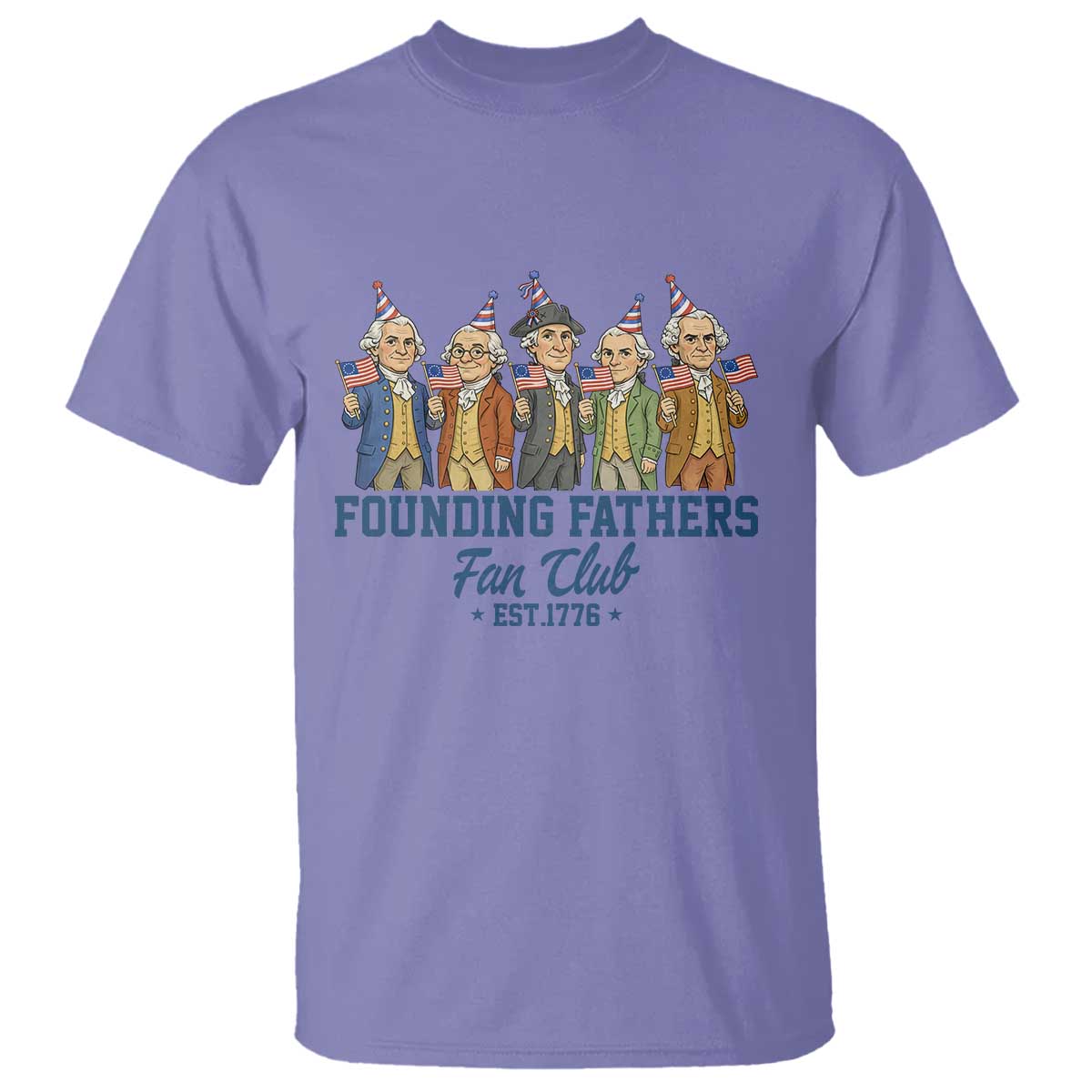Funny Founding Fathers Fan Club T Shirt American History Lovers TS12 Violet Print Your Wear
