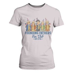 Funny Founding Fathers Fan Club T Shirt For Women American History Lovers TS12 Ice Gray Print Your Wear