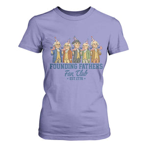 Funny Founding Fathers Fan Club T Shirt For Women American History Lovers TS12 Violet Print Your Wear
