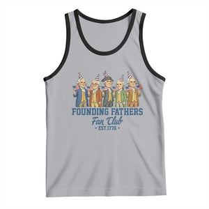 Funny Founding Fathers Fan Club Tank Top American History Lovers TS12 Athletic Heather Black Print Your Wear