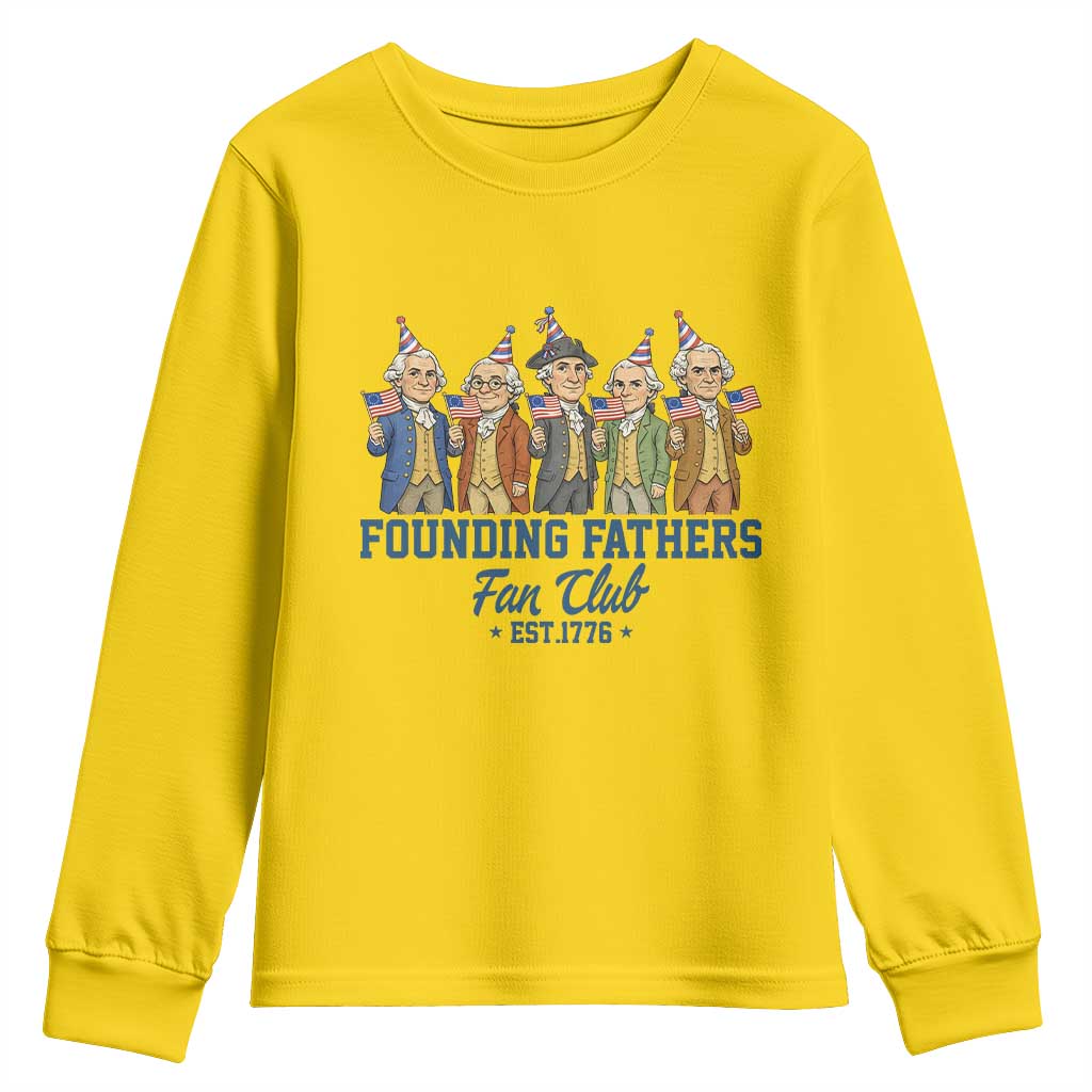 Funny Founding Fathers Fan Club Youth Sweatshirt American History Lovers TS12 Daisy Print Your Wear