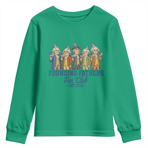 Funny Founding Fathers Fan Club Youth Sweatshirt American History Lovers TS12 Irish Green Print Your Wear