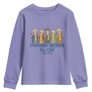 Funny Founding Fathers Fan Club Youth Sweatshirt American History Lovers TS12 Violet Print Your Wear
