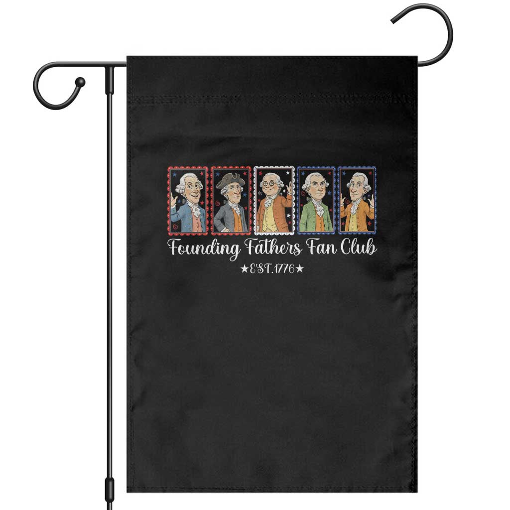 Funny Founding Fathers Fan Club Patriotic History Garden Flag TS12 Black Print Your Wear