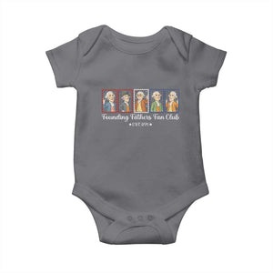 Funny Founding Fathers Fan Club Patriotic History Baby Onesie TS12 Charcoal Print Your Wear
