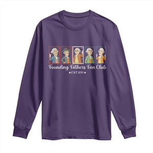 Funny Founding Fathers Fan Club Patriotic History Long Sleeve Shirt TS12 Purple Print Your Wear