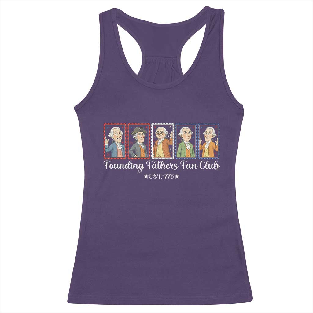 Funny Founding Fathers Fan Club Patriotic History Racerback Tank Top TS12 Purple Print Your Wear