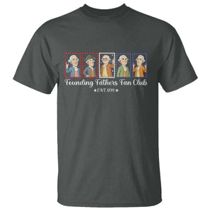 Funny Founding Fathers Fan Club Patriotic History T Shirt TS12 Dark Heather Print Your Wear