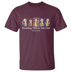 Funny Founding Fathers Fan Club Patriotic History T Shirt TS12 Maroon Print Your Wear
