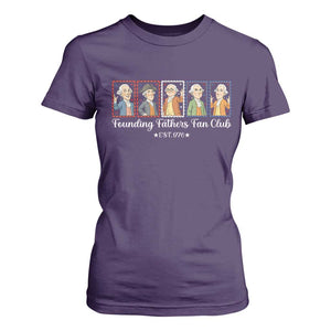 Funny Founding Fathers Fan Club Patriotic History T Shirt For Women TS12 Purple Print Your Wear