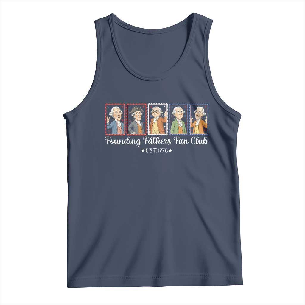 Funny Founding Fathers Fan Club Patriotic History Tank Top TS12 Navy Print Your Wear
