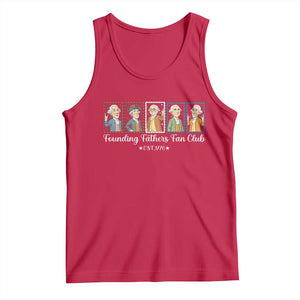 Funny Founding Fathers Fan Club Patriotic History Tank Top TS12 Red Print Your Wear