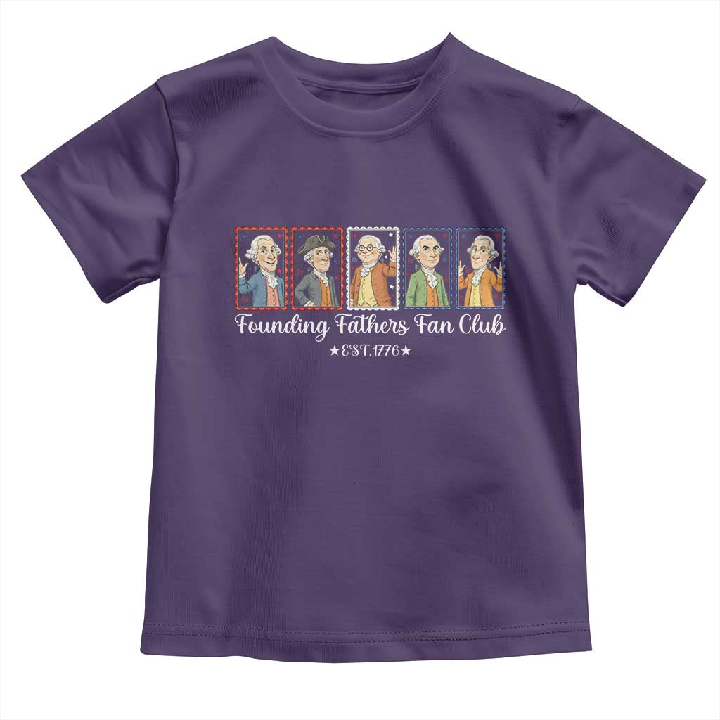 Funny Founding Fathers Fan Club Patriotic History Toddler T Shirt TS12 Purple Print Your Wear