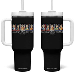 Funny Founding Fathers Fan Club Patriotic History Tumbler With Handle TS12 One Size: 40 oz Black Print Your Wear
