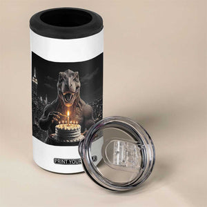 Funny Birthday Dinosaur 4 in 1 Can Cooler Tumbler Prehistoric Party Celebration TS12 Print Your Wear