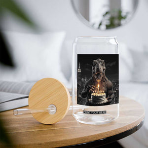 Funny Birthday Dinosaur Glass Can Prehistoric Party Celebration TS12 Print Your Wear
