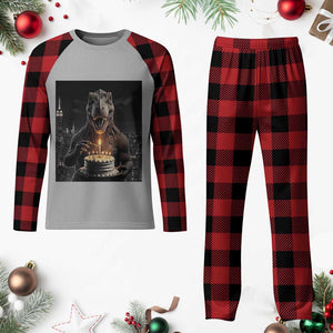 Funny Birthday Dinosaur Plaid Pajama Set Prehistoric Party Celebration TS12 Buffalo Plaid Print Your Wear