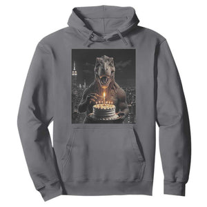 Funny Birthday Dinosaur Hoodie Prehistoric Party Celebration TS12 Charcoal Print Your Wear