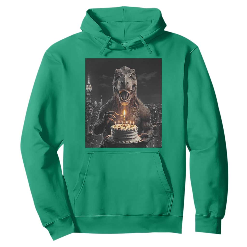 Funny Birthday Dinosaur Hoodie Prehistoric Party Celebration TS12 Irish Green Print Your Wear