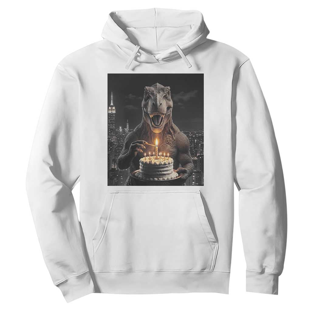 Funny Birthday Dinosaur Hoodie Prehistoric Party Celebration TS12 White Print Your Wear