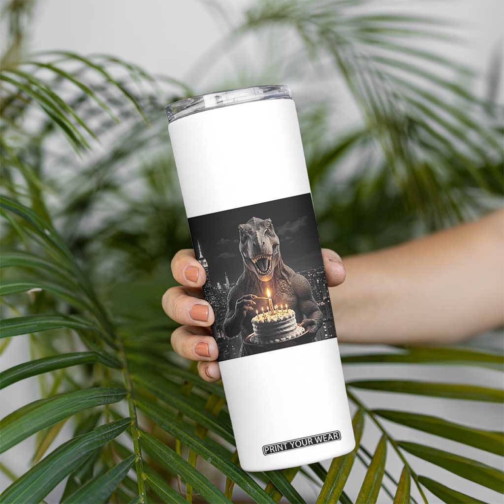 Funny Birthday Dinosaur Skinny Tumbler Prehistoric Party Celebration TS12 Print Your Wear