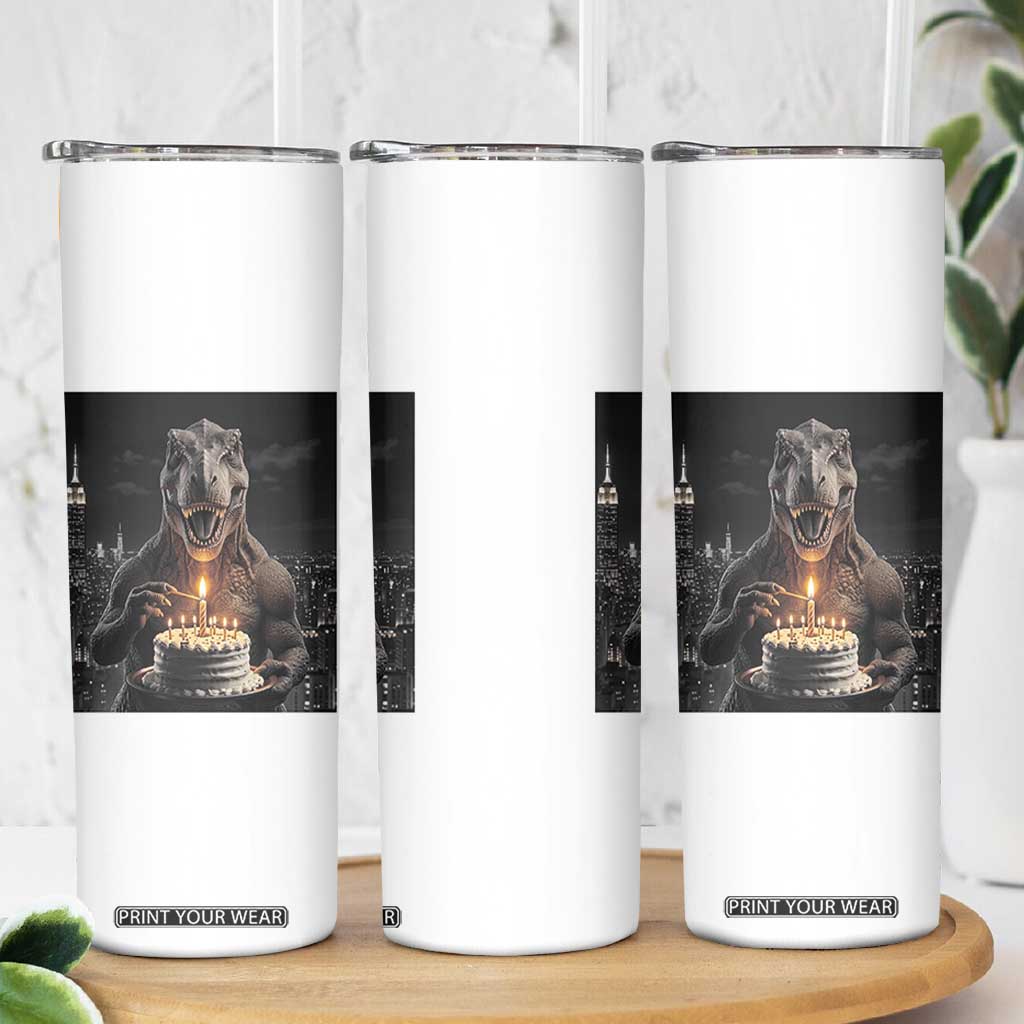Funny Birthday Dinosaur Skinny Tumbler Prehistoric Party Celebration TS12 Print Your Wear