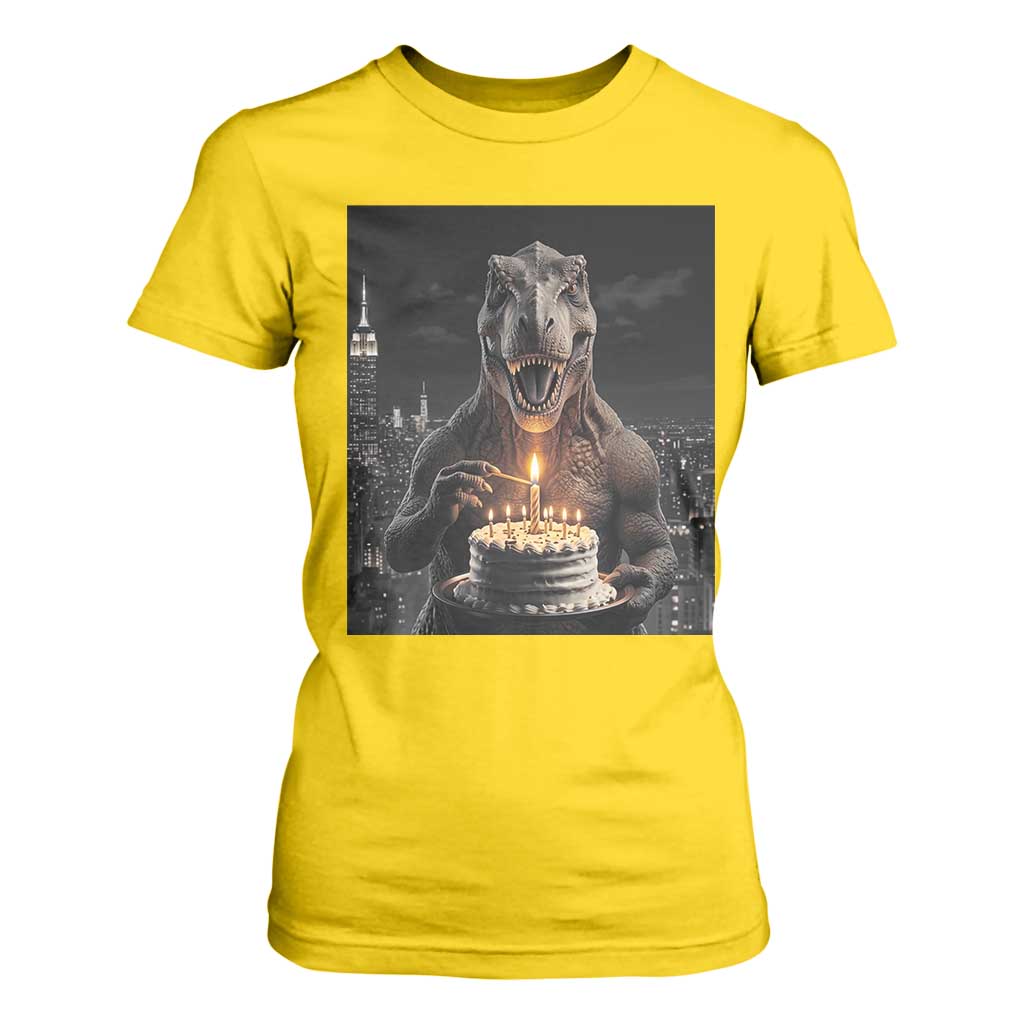 Funny Birthday Dinosaur T Shirt For Women Prehistoric Party Celebration TS12 Daisy Print Your Wear
