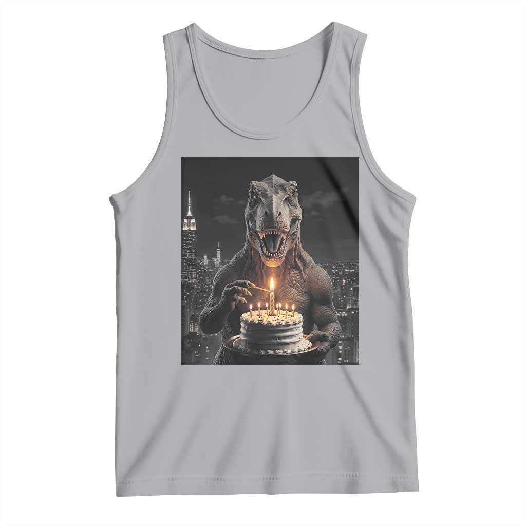 Funny Birthday Dinosaur Tank Top Prehistoric Party Celebration TS12 Athletic Heather Print Your Wear
