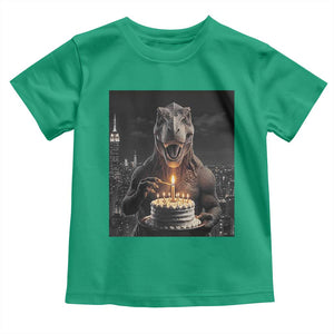 Funny Birthday Dinosaur Toddler T Shirt Prehistoric Party Celebration TS12 Irish Green Print Your Wear