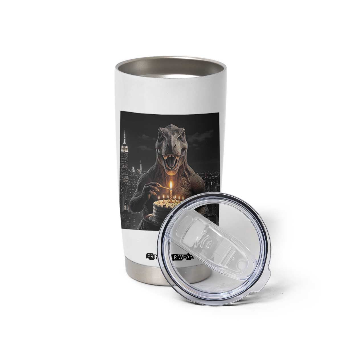 Funny Birthday Dinosaur Tumbler Cup Prehistoric Party Celebration TS12 Print Your Wear