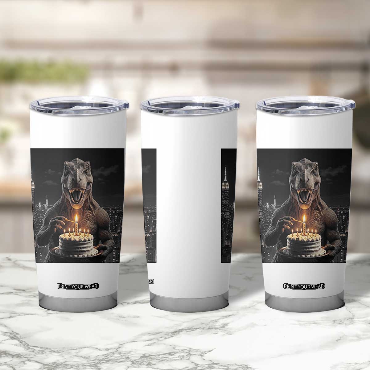 Funny Birthday Dinosaur Tumbler Cup Prehistoric Party Celebration TS12 Print Your Wear