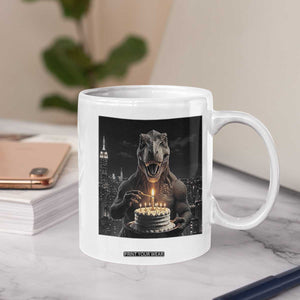 Funny Birthday Dinosaur Coffee Mug Prehistoric Party Celebration TS12 Print Your Wear