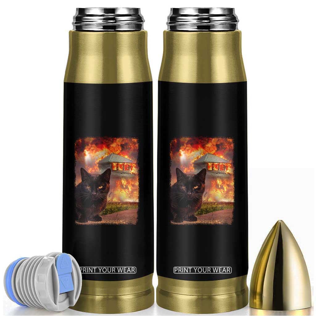 Funny Crazy Cat Selfie Bullet Tumbler Bad Kitty Chaos Humor Graphic TS12 Black Print Your Wear