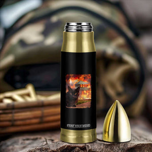 Funny Crazy Cat Selfie Bullet Tumbler Bad Kitty Chaos Humor Graphic TS12 Print Your Wear