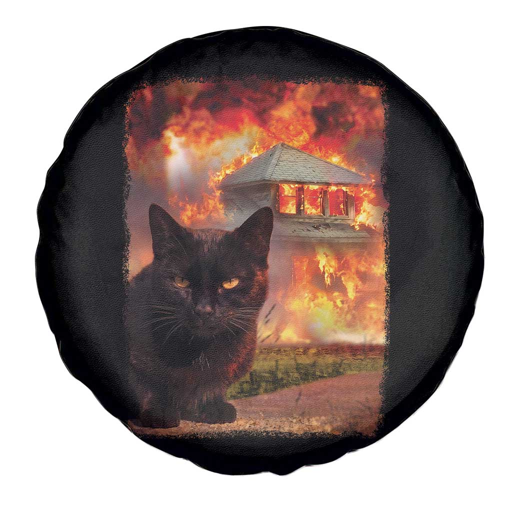 Funny Crazy Cat Selfie Spare Tire Cover Bad Kitty Chaos Humor Graphic TS12 Print Your Wear