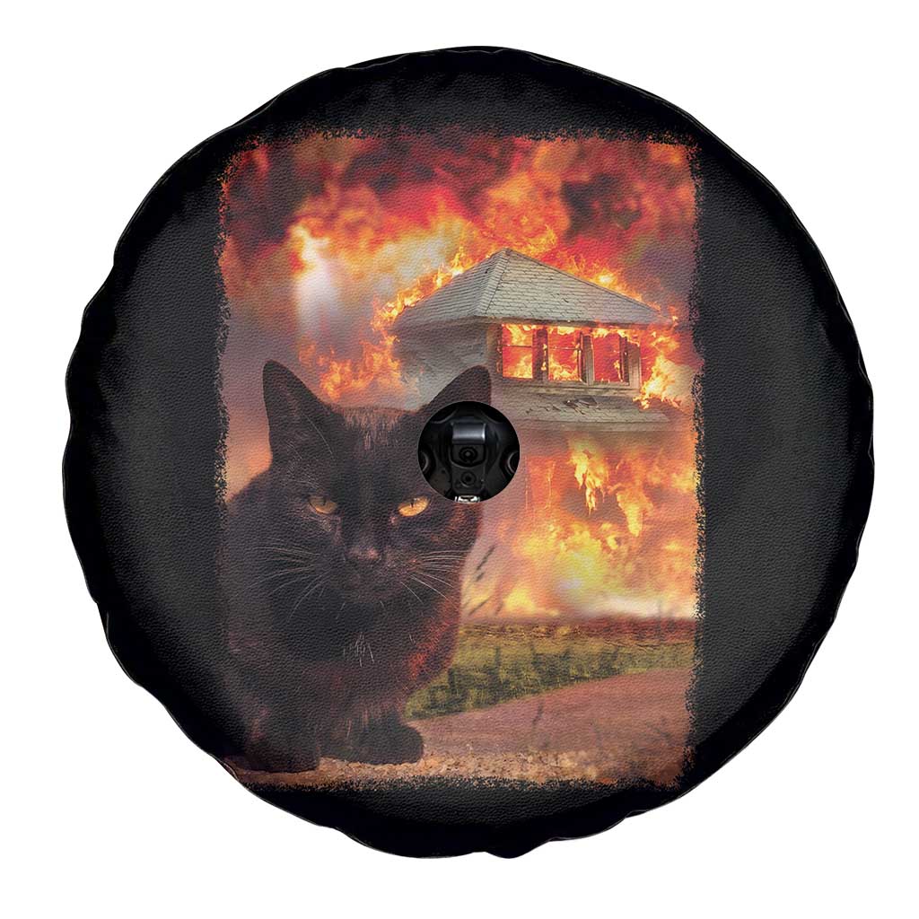 Funny Crazy Cat Selfie Spare Tire Cover Bad Kitty Chaos Humor Graphic TS12 Print Your Wear
