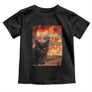 Funny Crazy Cat Selfie Toddler T Shirt Bad Kitty Chaos Humor Graphic TS12 Black Print Your Wear