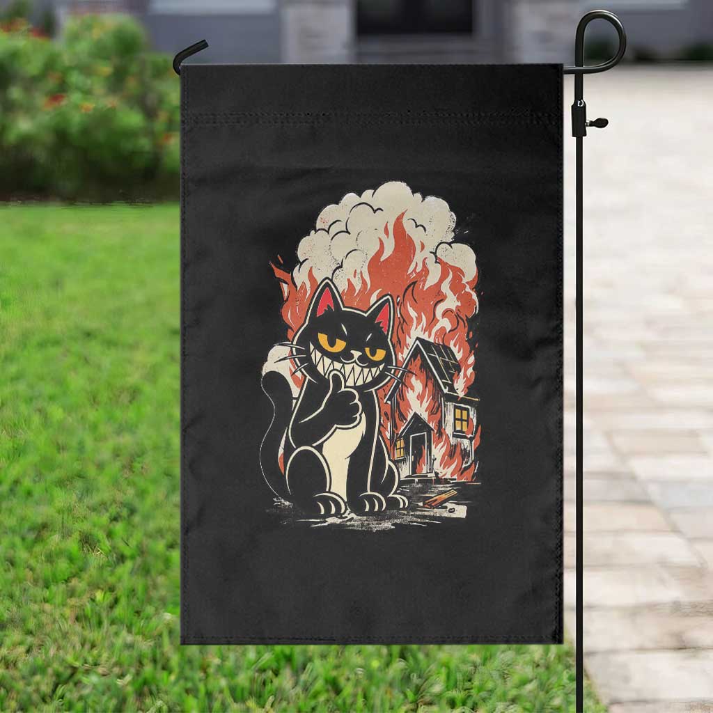 Funny Trouble Maker Cat Garden Flag Cute Mischief Graphic Gift For Cat Lover TS12 Print Your Wear