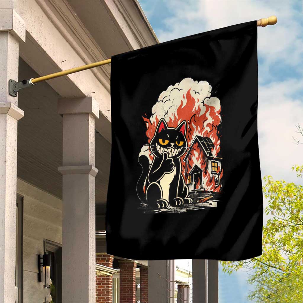 Funny Trouble Maker Cat Garden Flag Cute Mischief Graphic Gift For Cat Lover TS12 Print Your Wear