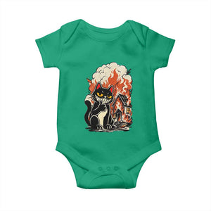 Funny Trouble Maker Cat Baby Onesie Cute Mischief Graphic Gift For Cat Lover TS12 Irish Green Print Your Wear