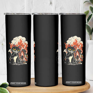 Funny Trouble Maker Cat Skinny Tumbler Cute Mischief Graphic Gift For Cat Lover TS12 Print Your Wear