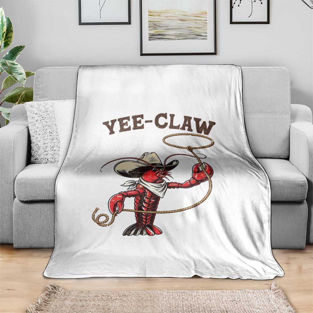 Yee Claw Throw Blanket Funny Crawfish Cajun Seafood Festival TS12 Print Your Wear