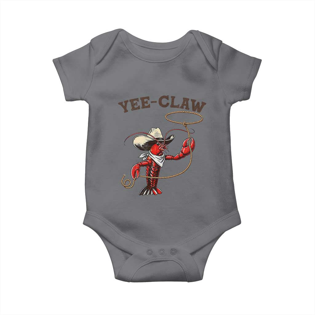 Yee Claw Baby Onesie Funny Crawfish Cajun Seafood Festival TS12 Charcoal Print Your Wear