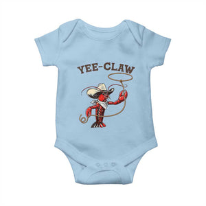 Yee Claw Baby Onesie Funny Crawfish Cajun Seafood Festival TS12 Light Blue Print Your Wear