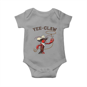 Yee Claw Baby Onesie Funny Crawfish Cajun Seafood Festival TS12 Sport Gray Print Your Wear
