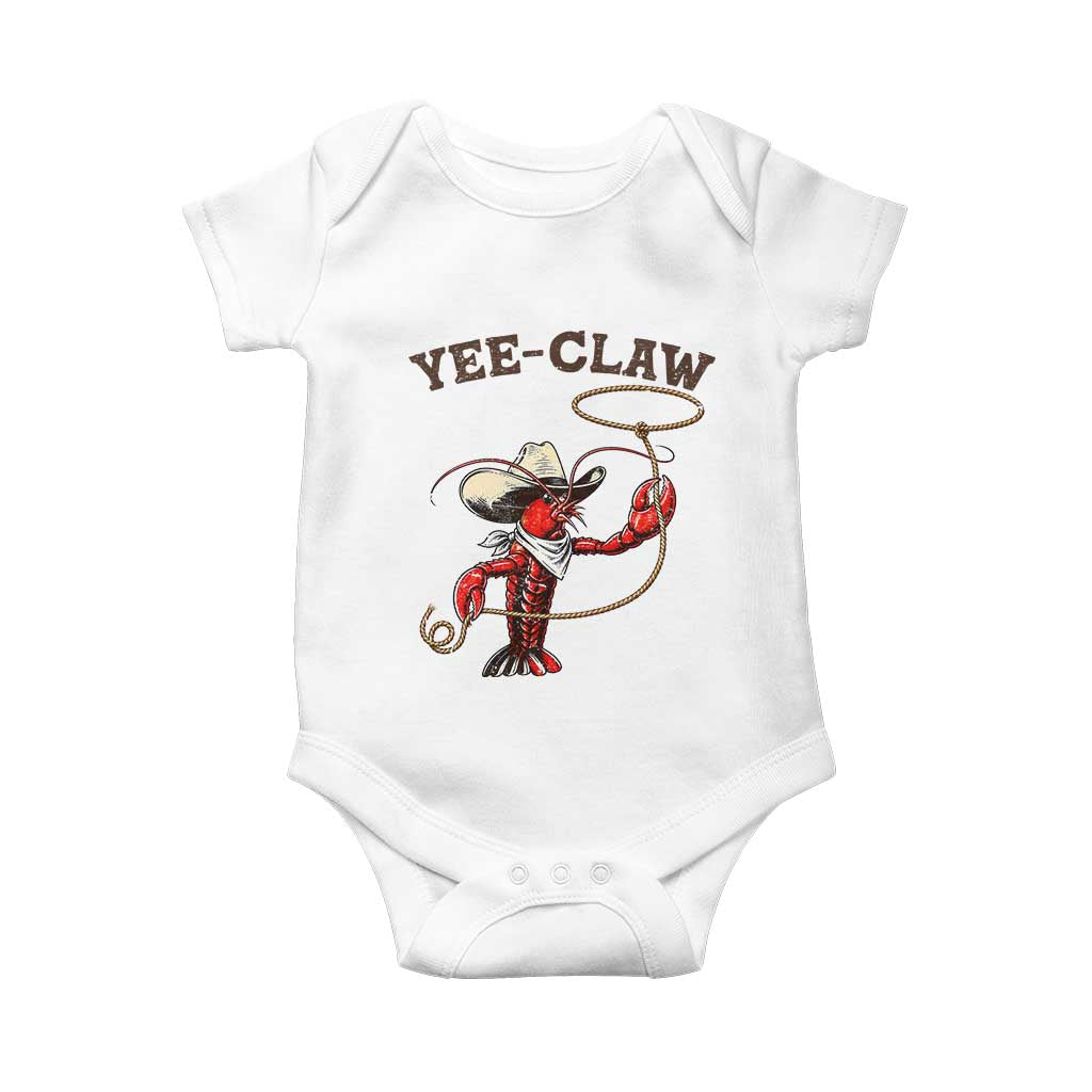 Yee Claw Baby Onesie Funny Crawfish Cajun Seafood Festival TS12 White Print Your Wear