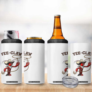 Yee Claw 4 in 1 Can Cooler Tumbler Funny Crawfish Cajun Seafood Festival TS12 Print Your Wear