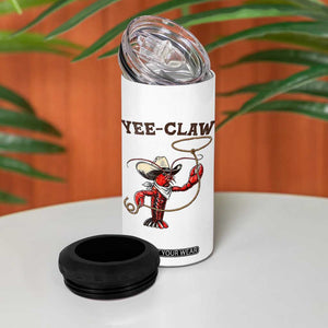 Yee Claw 4 in 1 Can Cooler Tumbler Funny Crawfish Cajun Seafood Festival TS12 Print Your Wear
